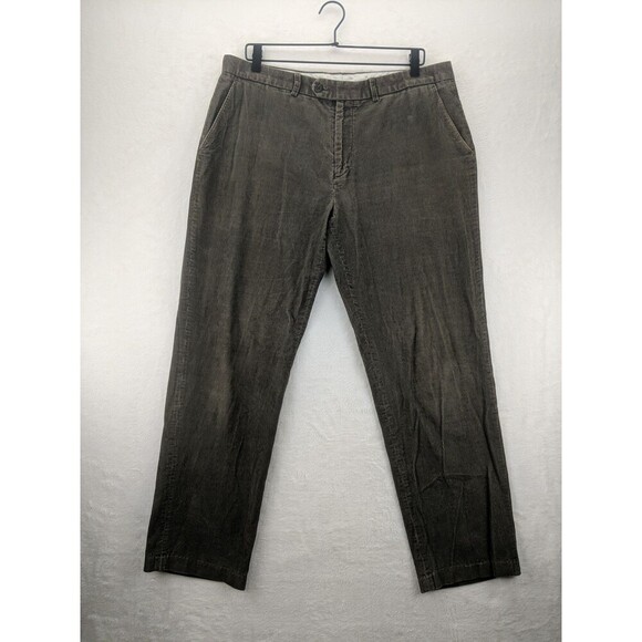LAUREN Ralph Lauren Corduroy Pants Men 34x32 Brown Pin Whale Preppy Y2K Casual - Picture 1 of 10